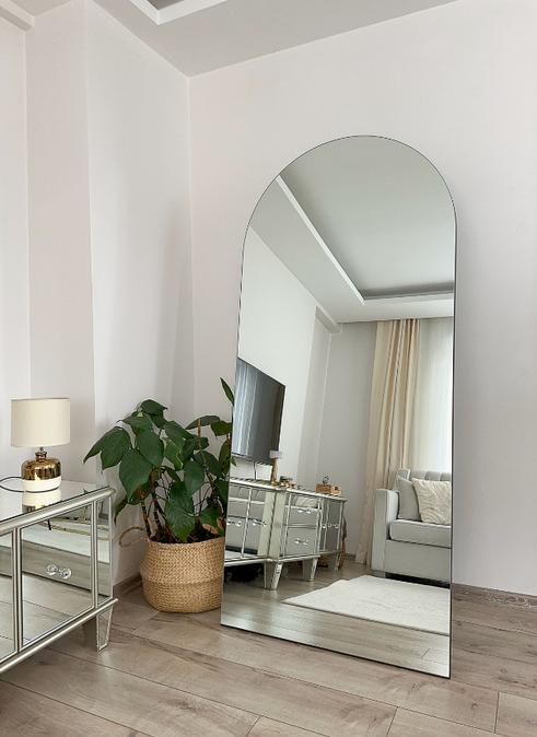 Çerçevesiz Model 180X80 cm Oval Ayaklı Boy Aynası