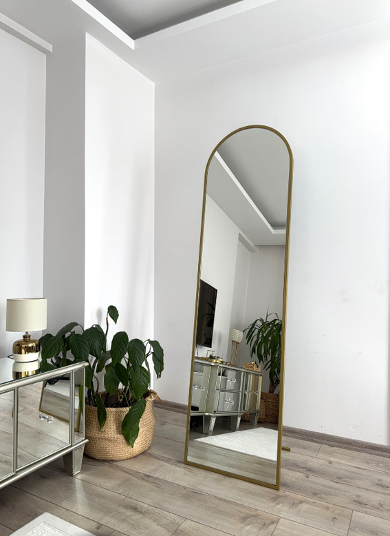 180X50 GOLD OVAL AYAKLI BOY AYNASI